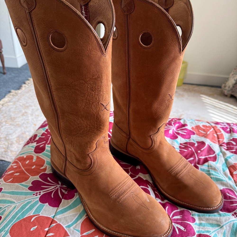 Twisted X Oiled Suede round toe buckaroo cowboy boots #MBK0029